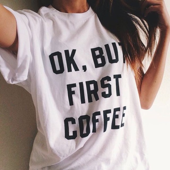 “Ok, But First Coffee” t shirt Brandy Melville - Picture 2 of 5